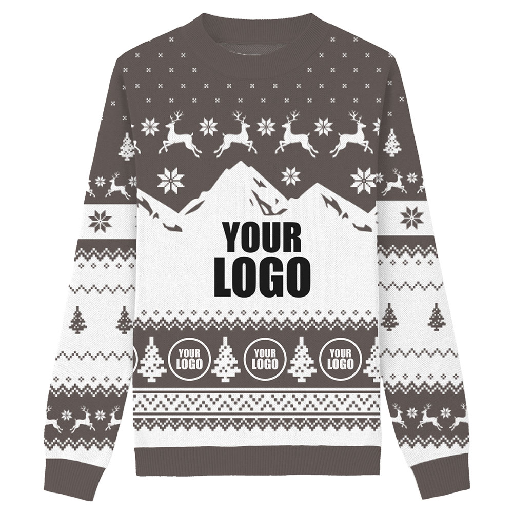 Custom Company Logo Knitted Ugly Christmas Sweater 3